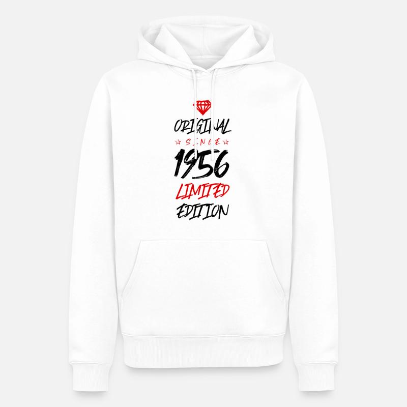 1956 Édition limitée - Sweat à capuche Premium bio Homme - blanc