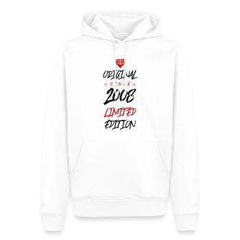 2008 limited edition - Männer Premium Bio Hoodie - Weiß - Vorne - Nico (187cm)