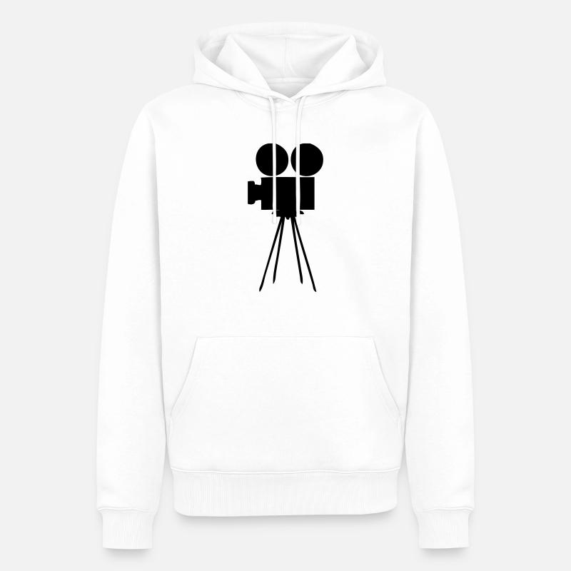 Kamera - Männer Premium Bio Hoodie - Weiß