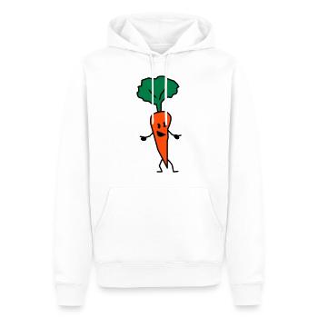carrot - Männer Premium Bio Hoodie - Weiß - Vorne - Nico (187cm)