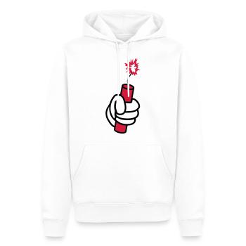 main tnt dynamite exploser ex - Sweat à capuche Premium bio Homme - blanc - Devant - Nico (187cm)