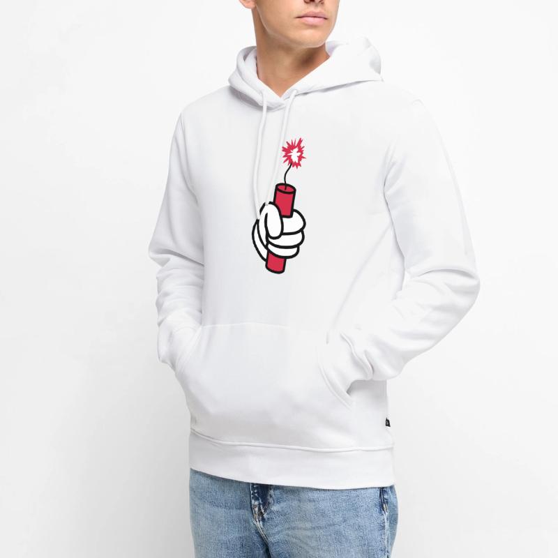hand held tnt dynamite explode ex Men’s Premium Organic Hoodie
