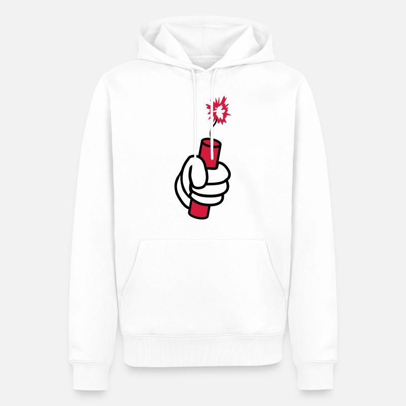 main tnt dynamite exploser ex - Sweat à capuche Premium bio Homme - blanc
