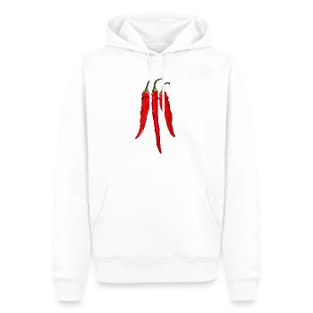 Poivron piment fort piment épicé - Sweat à capuche Premium bio Homme - blanc - Devant - Nico (187cm)
