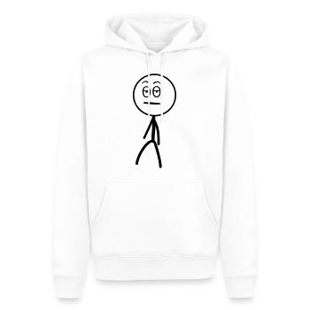 Strichmännchen genervt, emoji - Männer Premium Bio Hoodie - Weiß - Vorne - Nico (187cm)