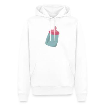 Biberon - Sweat à capuche Premium bio Homme - blanc - Devant - Nico (187cm)