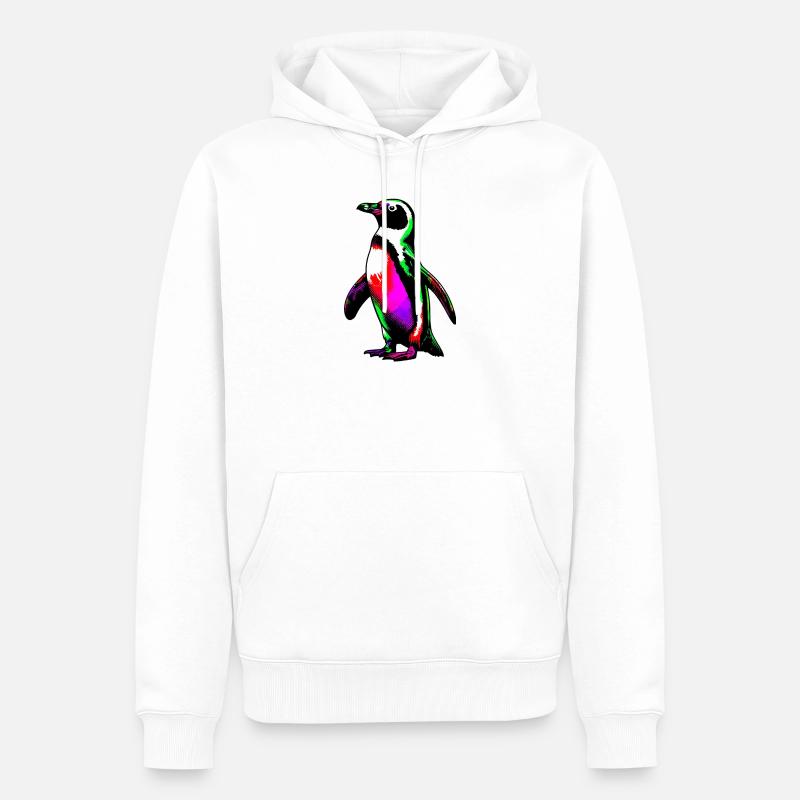 Pingouin - Sweat à capuche Premium bio Homme - blanc