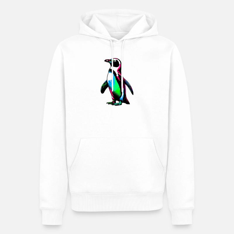 Pingouin - Sweat à capuche Premium bio Homme - blanc
