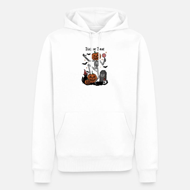 Süßes oder Saures Tanzen - Männer Premium Bio Hoodie - Weiß
