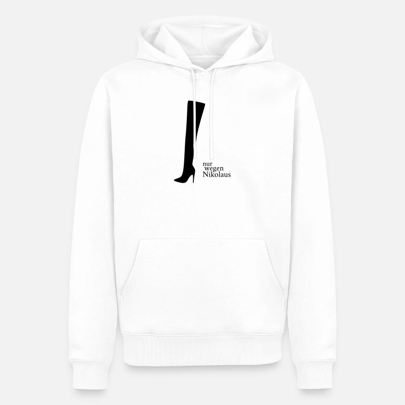 À cause de Saint-Nicolas - Sweat à capuche Premium bio Homme - blanc