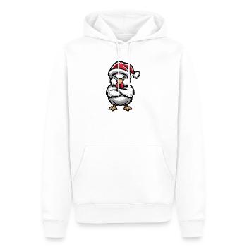 Chicken Christmas - Men’s Premium Organic Hoodie - white - Front - Nico (187cm)