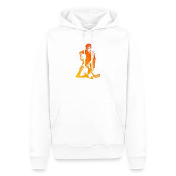 Motif floorball frais pour floorball - Sweat à capuche Premium bio Homme - blanc - Devant - Nico (187cm)