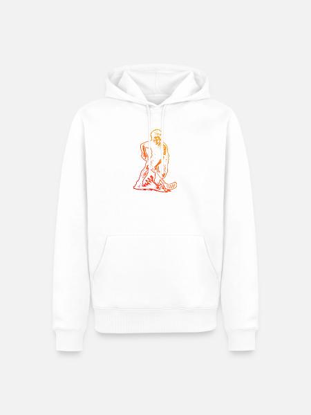 Floorball Stil für jeden Anlass - Männer Premium Bio Hoodie - Weiß