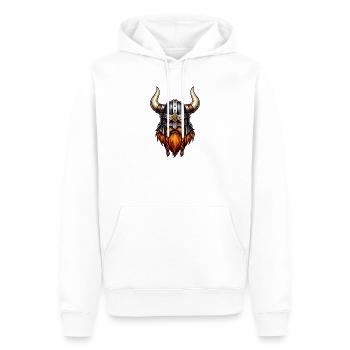 Wikinger Krieger Helm - Männer Premium Bio Hoodie - Weiß - Vorne - Nico (187cm)
