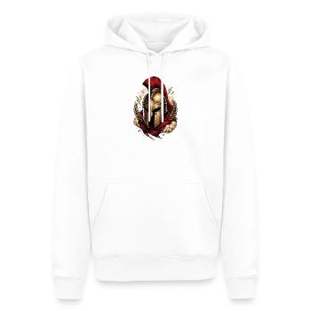 Guerrier de Sparte - Sweat à capuche Premium bio Homme - blanc - Devant - Nico (187cm)