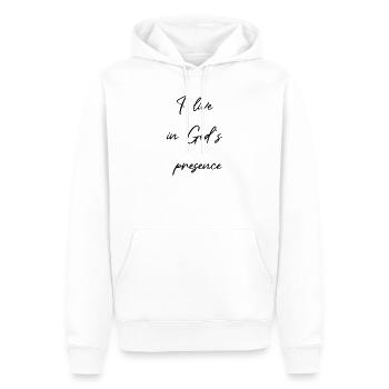 Gottes Gegenwart Christliche Geschenke für Christ - Männer Premium Bio Hoodie - Weiß - Vorne - Nico (187cm)