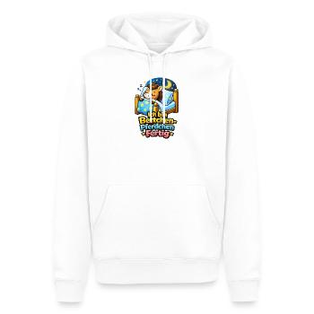 Bettchen Pferdchen Fertig | Bettfertig (md) - Männer Premium Bio Hoodie - Weiß - Vorne - Nico (187cm)