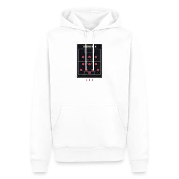 Starting XI 4-3-3 Football Formation - Sweat à capuche Premium bio Homme - blanc - Devant - Nico (187cm)