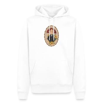 Sunflower Love Oval Portrait - Men’s Premium Organic Hoodie - white - Front - Nico (187cm)