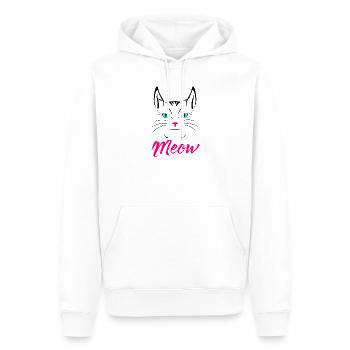 Cute Cat Meow - Men’s Premium Organic Hoodie - white - Front - Nico (187cm)