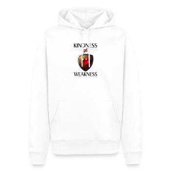 Verwechsle Güte nicht mit Schwäche - Männer Premium Bio Hoodie - Weiß - Vorne - Nico (187cm)