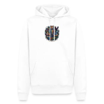 Tierwelt Wildnis Collage - Männer Premium Bio Hoodie - Weiß - Vorne - Nico (187cm)