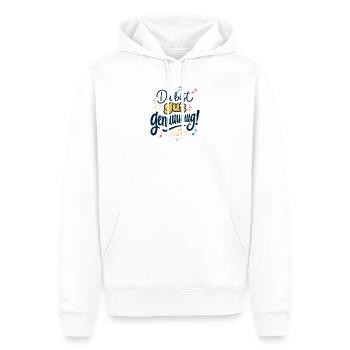 Du bist gut genug Musikmotiv - Männer Premium Bio Hoodie - Weiß - Vorne - Nico (187cm)