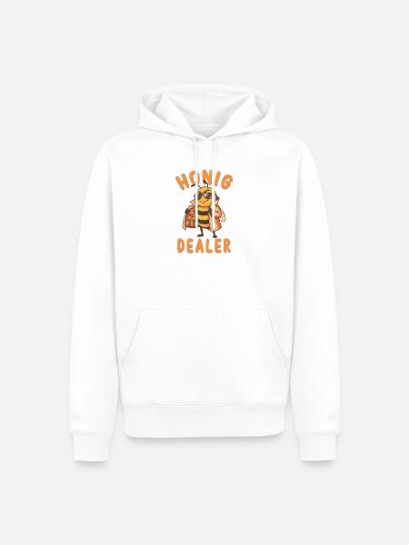 Honig Dealer Biene Imker Lustig - Männer Premium Bio Hoodie - Weiß