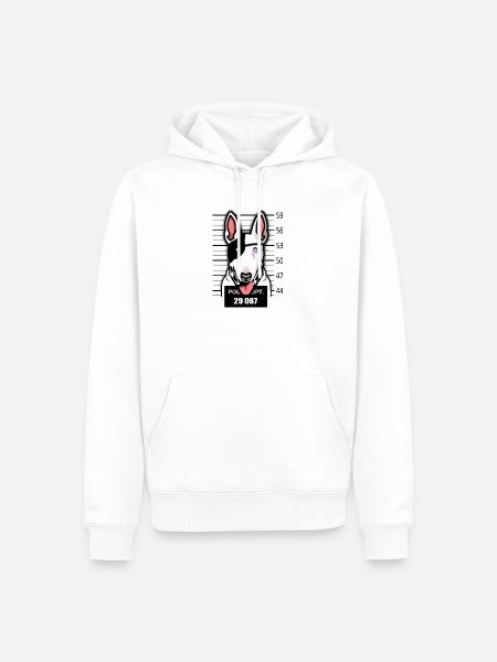 VERHAFTETER HUND - Männer Premium Bio Hoodie - Weiß