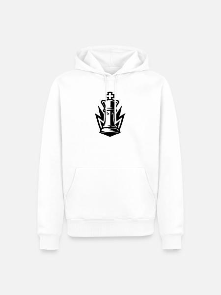 Schach König Figur - Männer Premium Bio Hoodie - Weiß