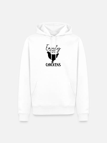 Huhn Humor Spruch - Männer Premium Bio Hoodie - Weiß