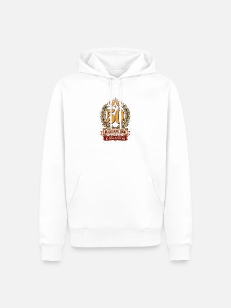 Jahrgang 1976 50 Jahre Erfahrung - Männer Premium Bio Hoodie - Weiß