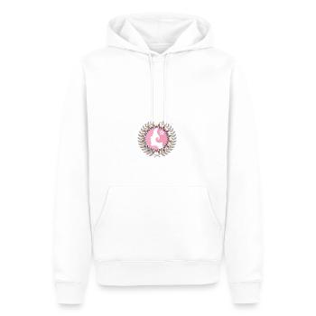 logo3 24 4260 - Sweat à capuche Premium bio Homme - blanc - Devant - Nico (187cm)