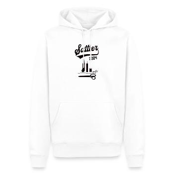 Sattler 2024 Beruf Sattlerei Lehre Lehrling - Männer Premium Bio Hoodie - Weiß - Vorne - Nico (187cm)