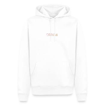 Rue Orientale - Sweat à capuche Premium bio Homme - blanc - Devant - Nico (187cm)