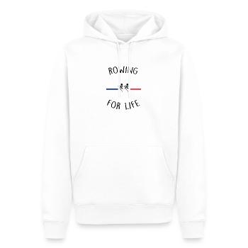 Rowing t shirt - Men’s Premium Organic Hoodie - white - Front - Nico (187cm)