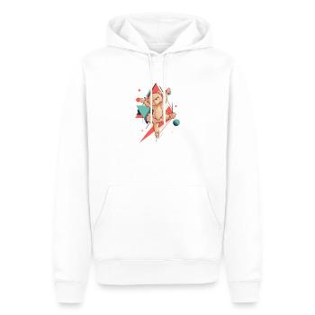 Ballerine Ballet Ballet Danseuse - Sweat à capuche Premium bio Homme - blanc - Devant - Nico (187cm)