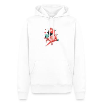 Flamingo Flamenco Exotique - Sweat à capuche Premium bio Homme - blanc - Devant - Nico (187cm)