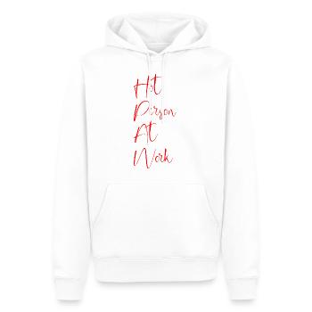 Personne chaude au travail 4 - Sweat à capuche Premium bio Homme - blanc - Devant - Nico (187cm)
