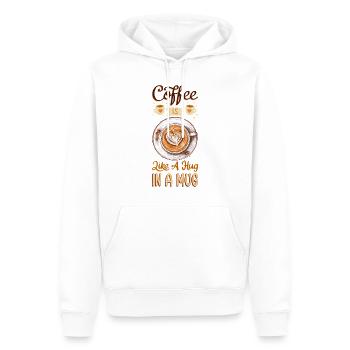 Café Amateur de café Tasse à café Barista Boisson - Sweat à capuche Premium bio Homme - blanc - Devant - Nico (187cm)