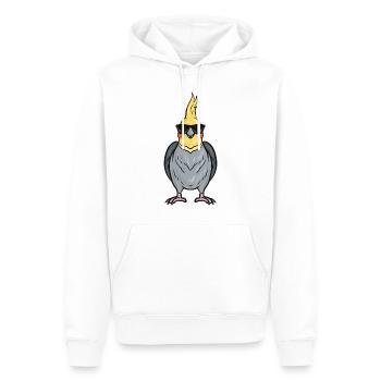Calopsitte - Sweat à capuche Premium bio Homme - blanc - Devant - Nico (187cm)