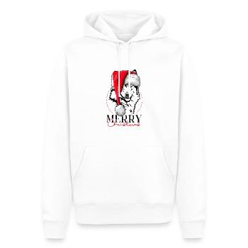 Santa Islandhund Merry Christmas Hunde Wilsigns - Männer Premium Bio Hoodie - Weiß - Vorne - Nico (187cm)