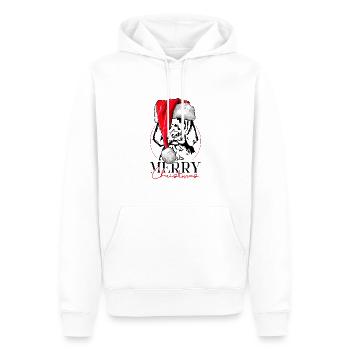 Santa Drahthaar Vizsla Merry Christmas Wilsigns - Männer Premium Bio Hoodie - Weiß - Vorne - Nico (187cm)