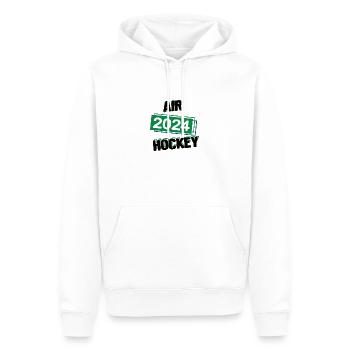 Air Hockey Spieler Team Turnier Mannschaft in 2024 - Männer Premium Bio Hoodie - Weiß - Vorne - Nico (187cm)