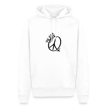 Signe de la Paix Dessin de la Paix Croquis noir - Sweat à capuche Premium bio Homme - blanc - Devant - Nico (187cm)