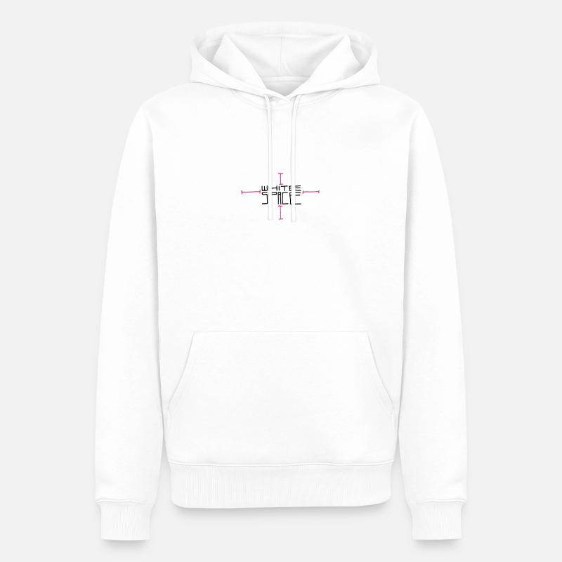 White Space - Männer Premium Bio Hoodie - Weiß