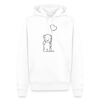 Verliebter Teddy - Männer Premium Bio Hoodie - Weiß - Vorne - Nico (187cm)