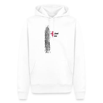2 fast 4 you - Men’s Premium Organic Hoodie - white - Front - Nico (187cm)