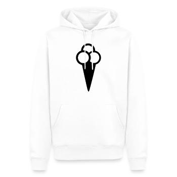 Eis - Männer Premium Bio Hoodie - Weiß - Vorne - Nico (187cm)