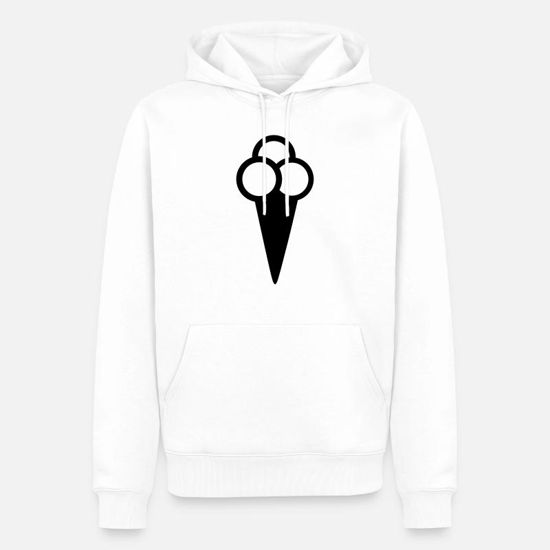 Eis - Männer Premium Bio Hoodie - Weiß